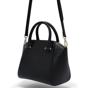 cala bow detail small leather tote bag
